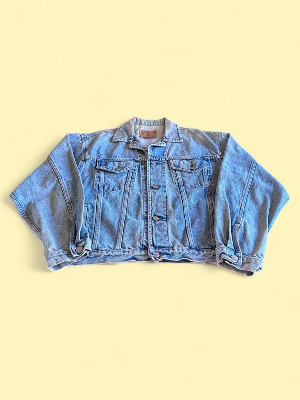 Vintage GAP Light Wash Denim Trucker Jacket Western Faded Men’s Size L